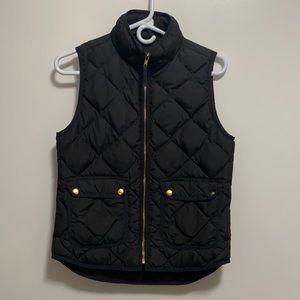 J.Crew Black Puffer Vest